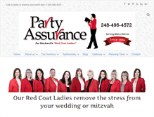 Tablet Screenshot of partyassurance.com